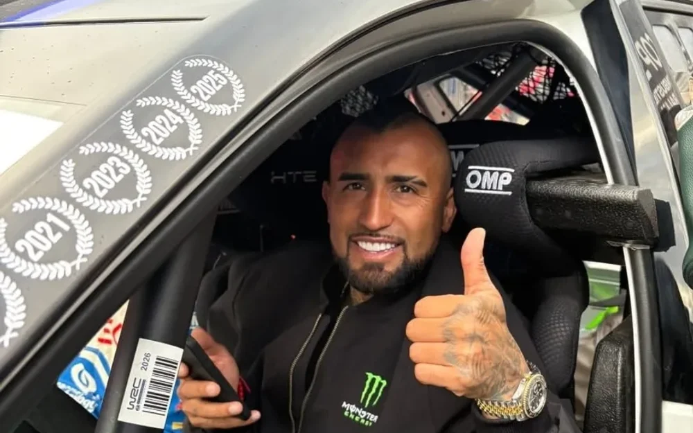 Arturo Vidal sorprende en el Rally Chile Biobío tras su suspensión en Colo Colo